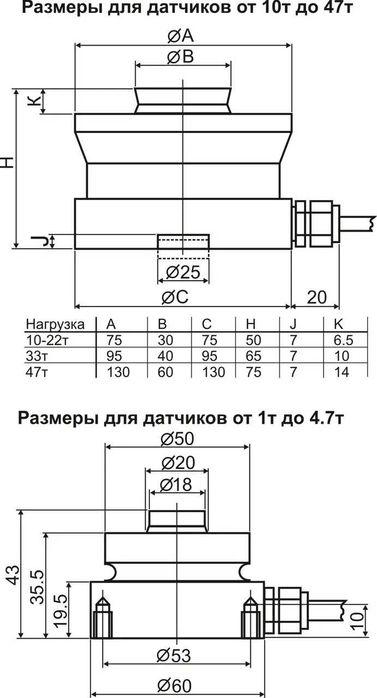 Тензодатчик мембранного типа Keli NHS-A22t