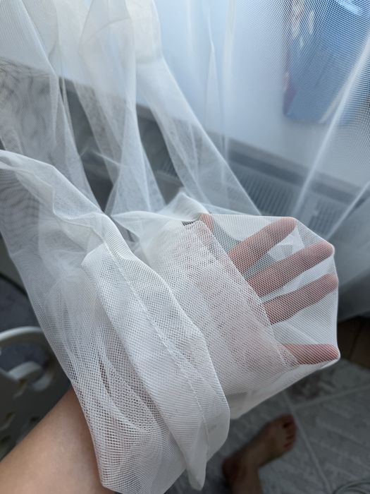 Продам тюль белый новый  грексетка
