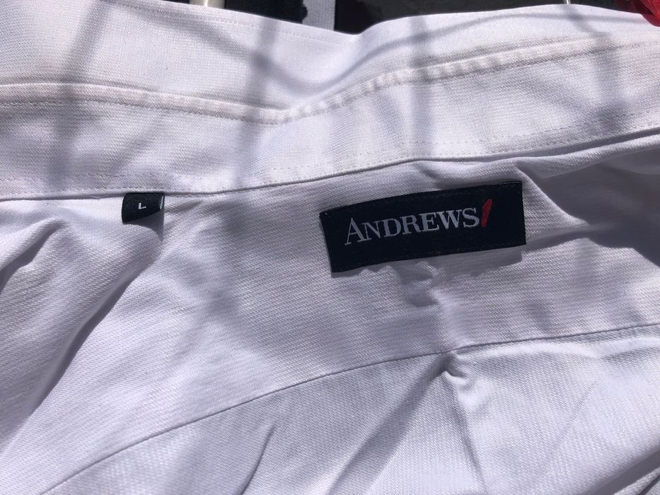 Нова мъжка бяла риза Andrews Размер L | Slim Fit