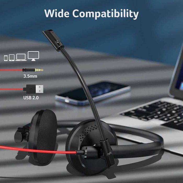 Наушники NUBWO HW03 с микрофоном USB + 3.5 мм. Есть доставка