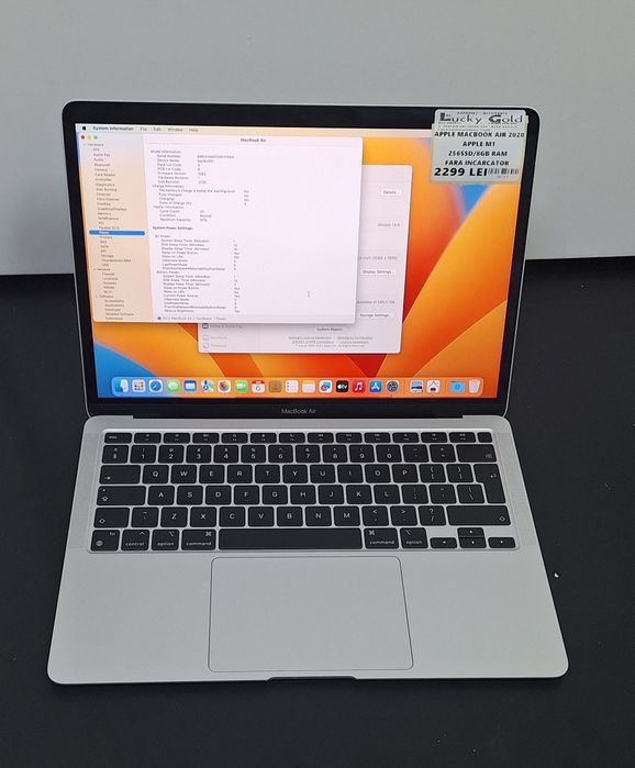 MacBook Air 2020 M1 256 SSD 8 GB Garantie  Fără Încărcător #50719