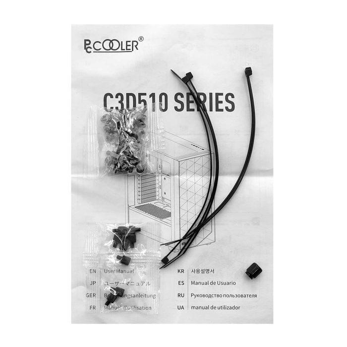 Корпус ATX midi tower PCCooler C3D510 WH ARGB, white