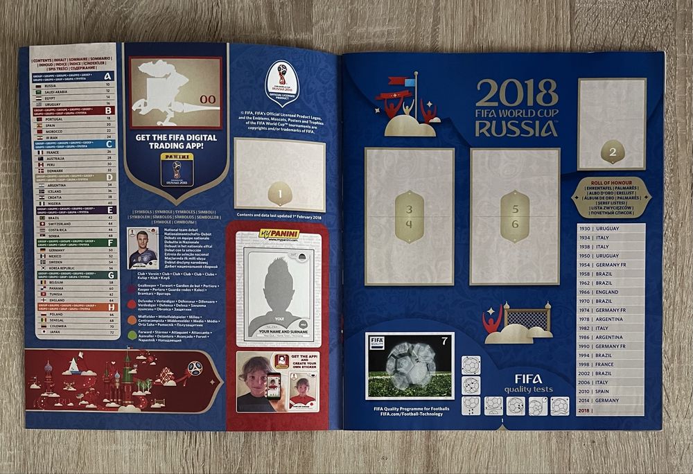 Albume Fifa World Cup 2018 si 2022 Panini