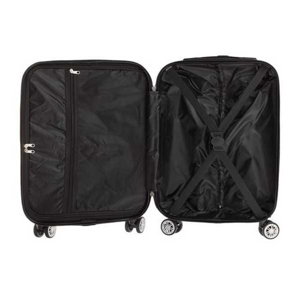 Куфар с колелца, Релефен, 87л., Сив металик