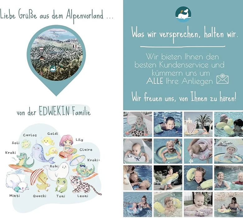 Детски ръкавици за плуване с EVA пяна, EDWEKIN ICEY, 3-6 години