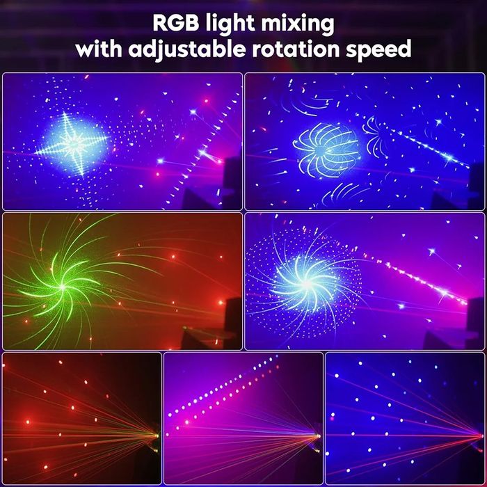 Disco Light Party Light, DMX 9 Lens LED RGB Party Light Strobe Disco L