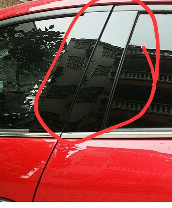 № 336 Никел хром или черно фолио колонки на врати за Хонда ЦРВ и ЦРВ 3