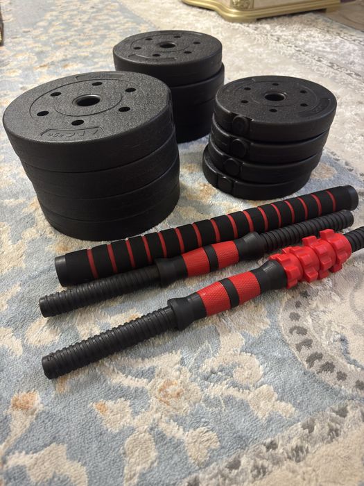 Описание Гантели разборные, б/у, отличное состояние