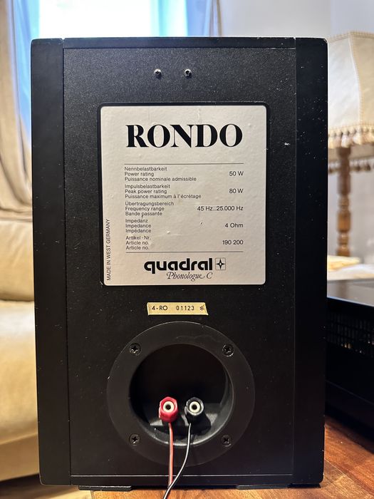 Sistem audio Quadral Tribun mkIV Phonologue + Quadral Rondo Phonologue + Technics SU-A600 MOS classAA