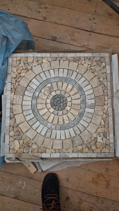 Vand medalion travetina & marmura 60x60 cm