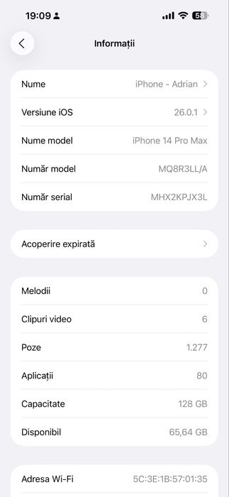 Vând Iphone 14ProMax deep purple