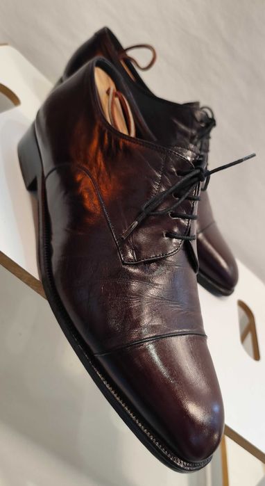 Pantofi derby 44 44.5 lucrati manual FABI de lux piele naturala moale