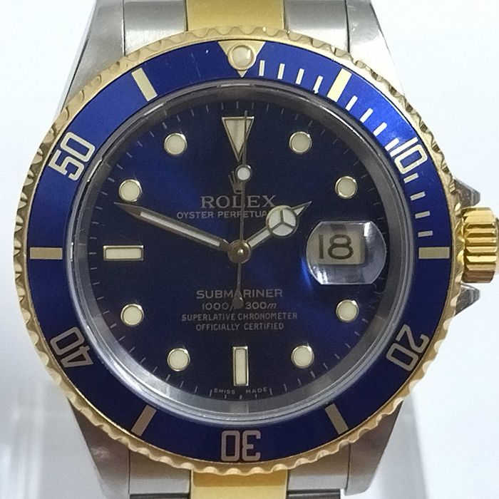 ROLEX Oyster Submariner Date Bluesy 16613LB - Blue, Gold&Steel