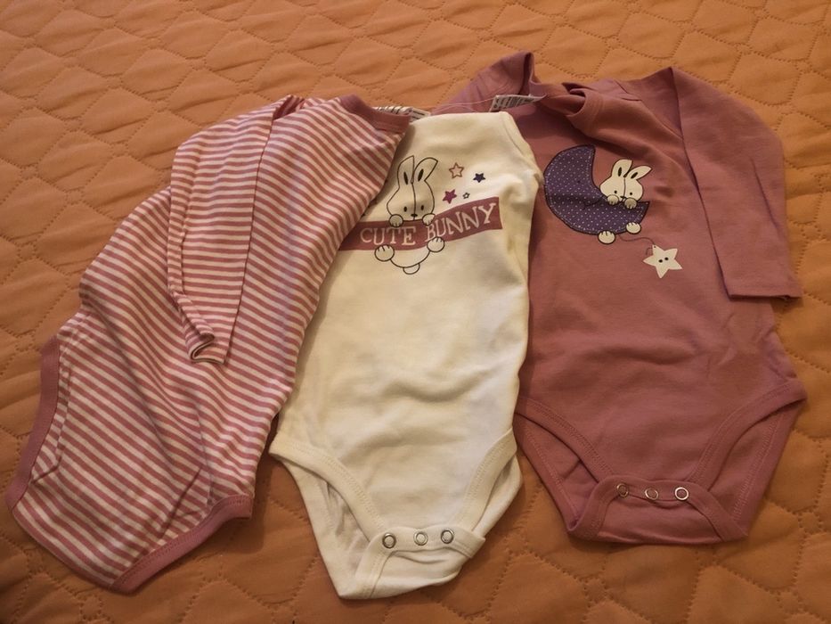 Дрехи за момиче- блуза, боди,суичър, панталон 9-12 мес. Чисто нови