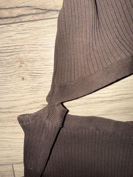Дълга кафява лятна рокля ZARA