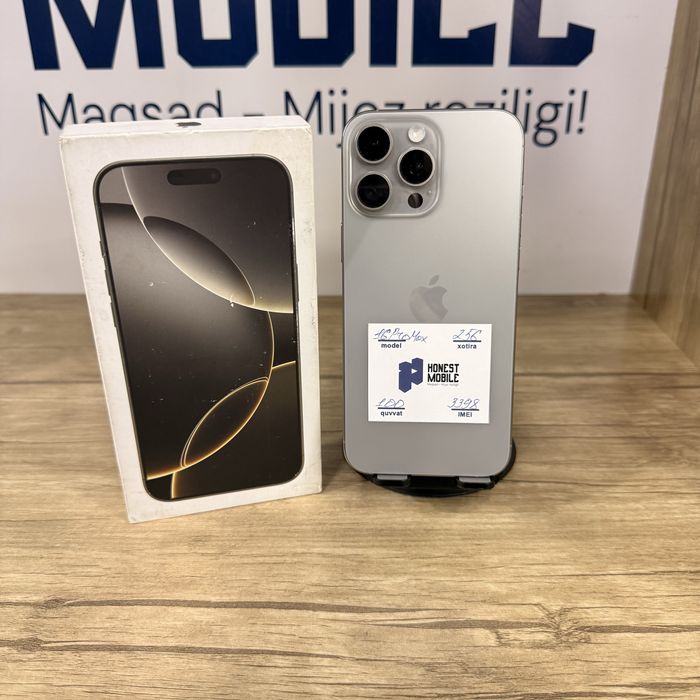 iPhone 16 Pro Max 100% natural