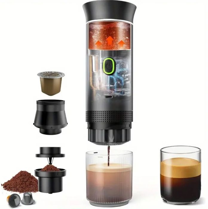 Налична Нова Преносима кафемашина KF-JN - 05 72Wс LED дисплей