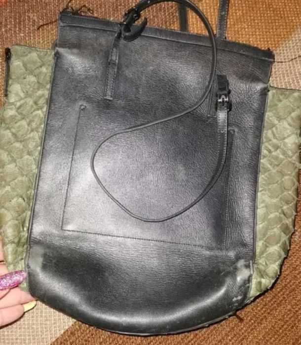 Geanta din piele naturala, pirarucu, Osklen