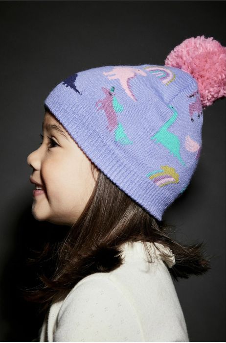 Caciula tricotata Next, cu dinozauri, 50 cm. 1-2 ani