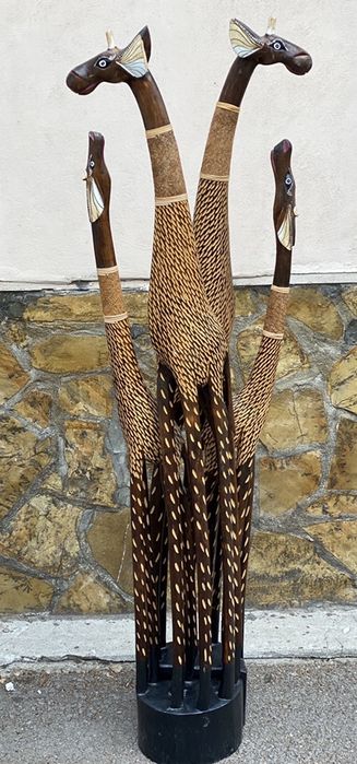 Декоративни жирафи от дърво - 150 см - декорация за дома