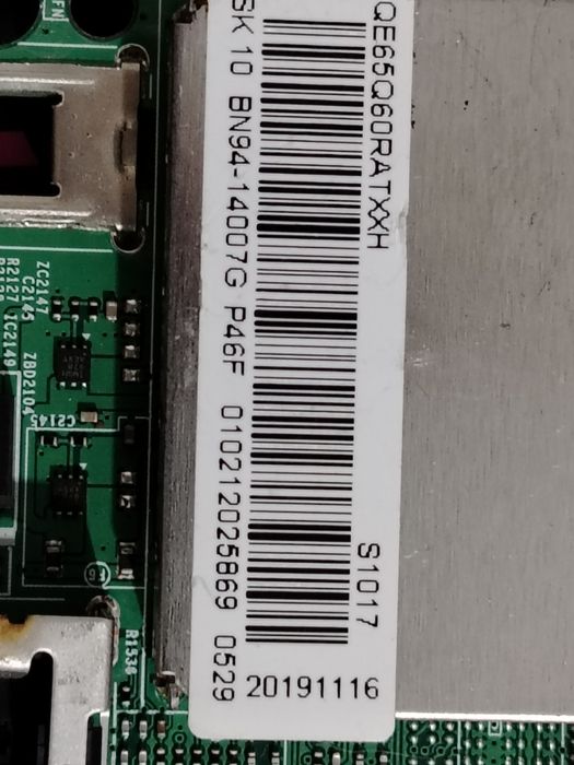 Placa de baza Samsung QE49Q60RAT model BN41-02695a
perfect functionala provenita din tv Samsung QE49Q60RAT cu ecran spart