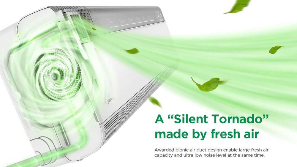 Konditsioner invertor 12 Midea premium wifi, UF lampa, original montaj