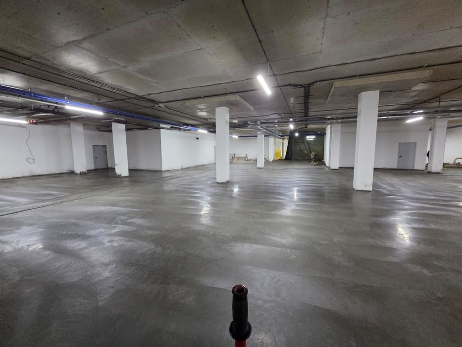 Промышленные полы, затирка бетона