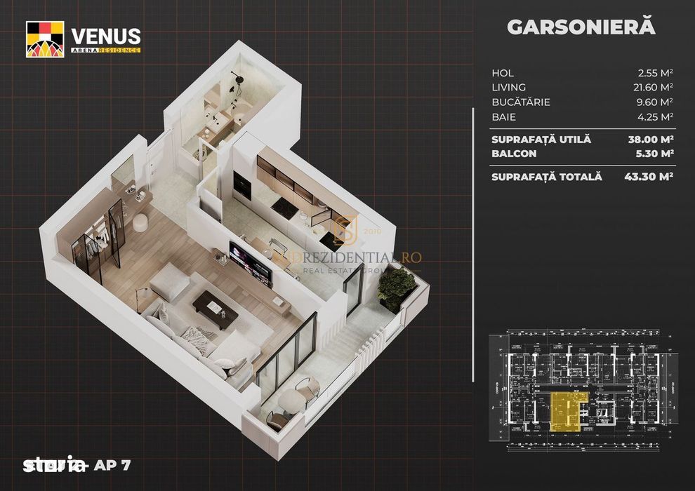 Garsoniera de vanzare, locatie de top - metrou Aparatorii Patriei