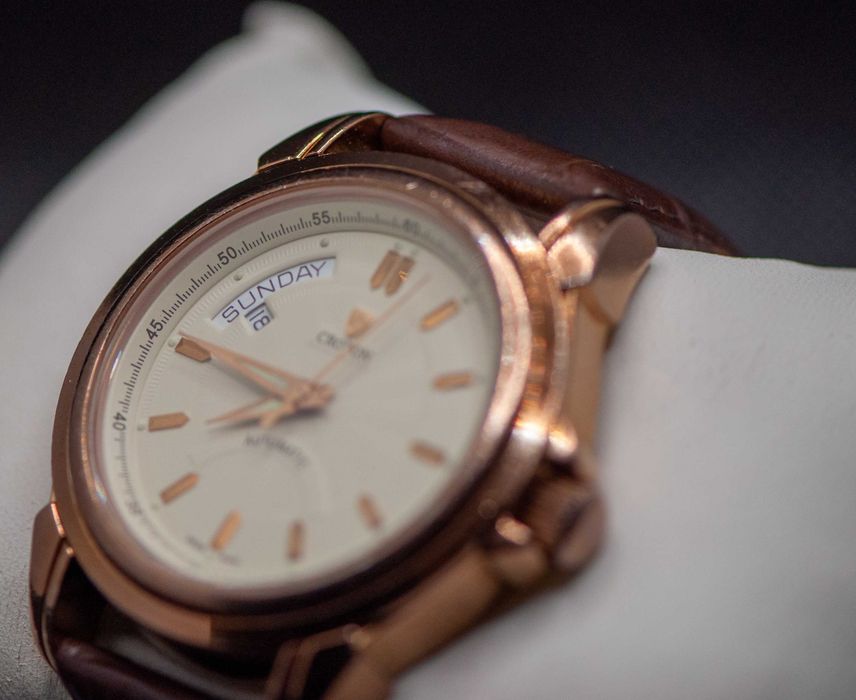 Швейцарски автоматичен мъжки часовник - Ден/Дата - Croton Automatic Limited Edition 44/1000