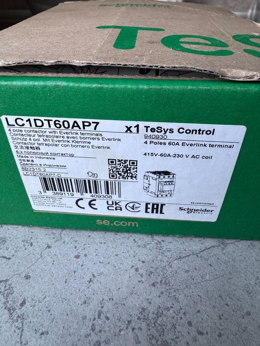 Контактор Schneider LC1DT60AP7