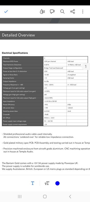 Amplificator Temple audio Bantam Gold
