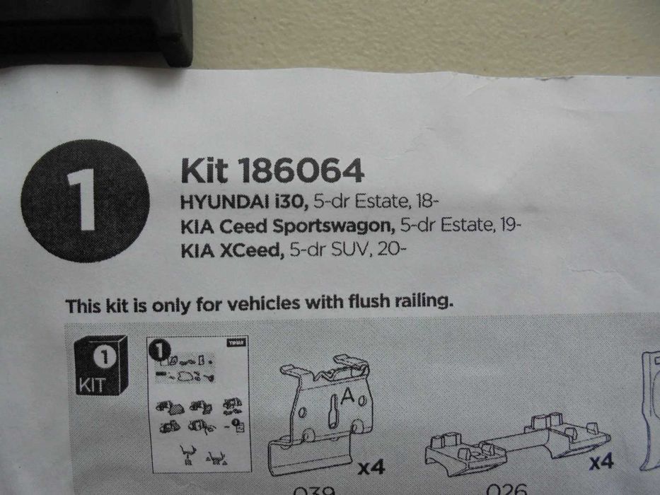 THULE kit 186064 KIA Ceed XCeed HYUNDAI i30 Kona