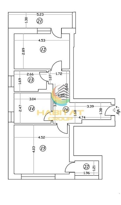 Apartament 2 camere / 63.6 mp / Grand Arena — fotografia 1
