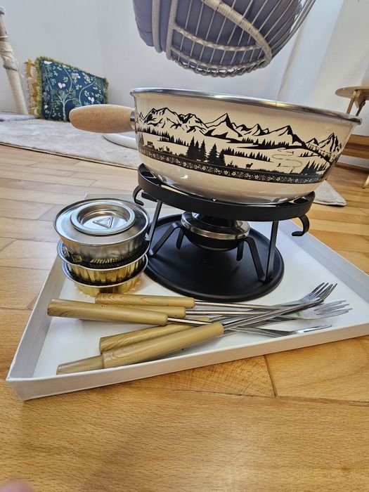 Set fondue cu suport