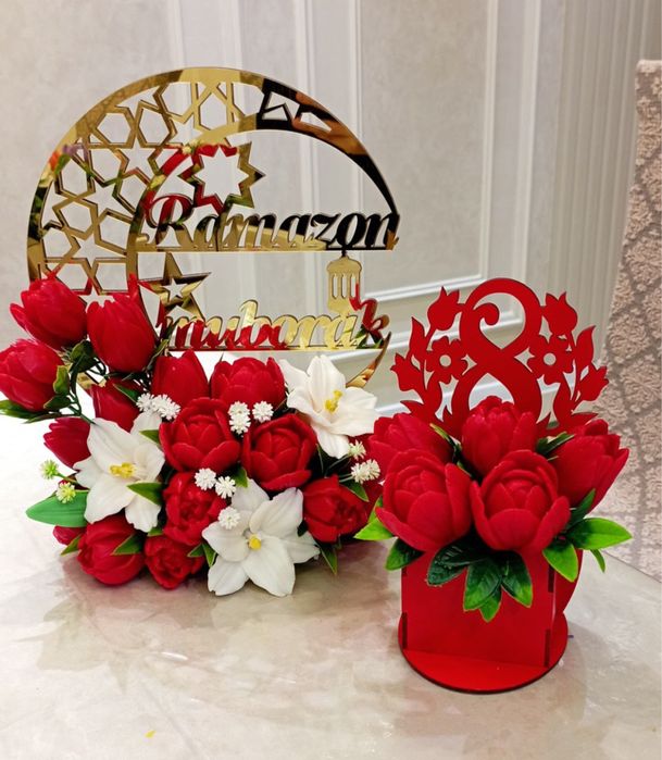 Sovunli gullar suniy gullar bayram uchun
