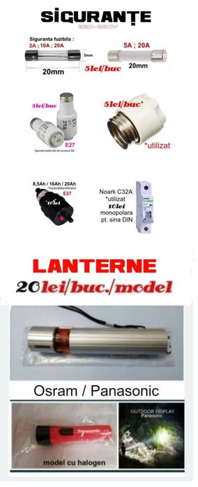 Veioza.Lanterna.Friteuza.Termos. Sigurante electrice