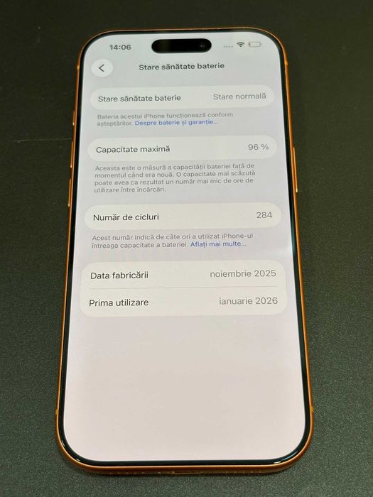 HOPE AMANET P8 Iphone 17 Pro 256 Gb 96% Baterie 284 cicluri