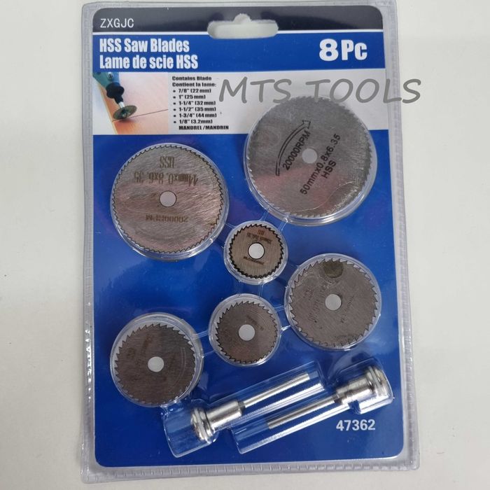 Set discuri freze debitat lemn plastic cu prindere biax 8 piese