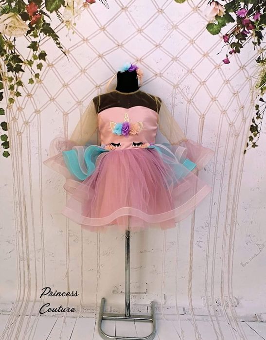 Rochita unicorn pentru evenimente / petreceri / spectacol fete 128-134