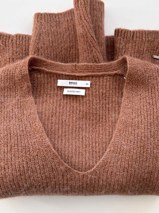 Brax страхотен вълнен пуловер във млечен шоколадов цвят