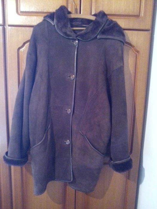 cojoc blana naturala pentru femei,marime 50,Germany lether,piele naturala miel,cu gluga