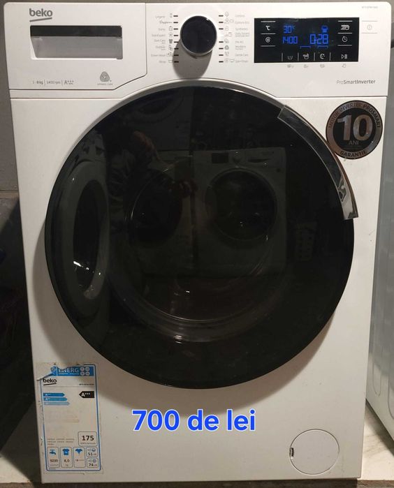 Masina de spalat rufe Beko 8 Kg, 1400 RPM, Clasa A
