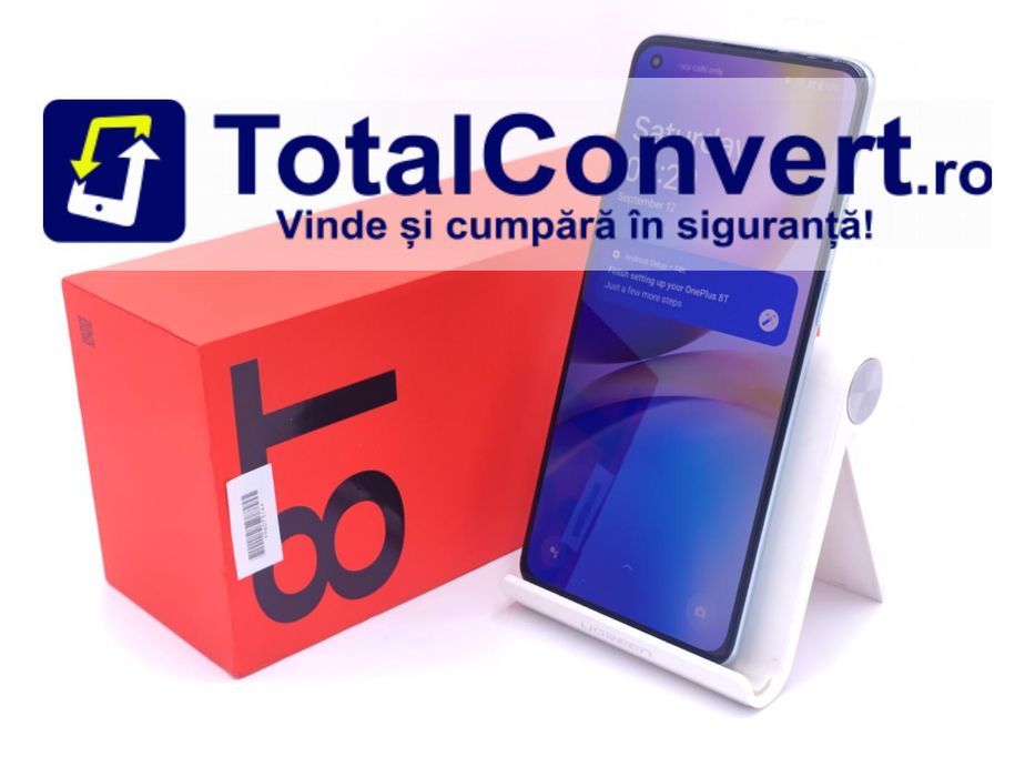 OnePlus 8T 5G 128GB Arctic Silver 8GB Dual, Garantie 24 luni | #D96073