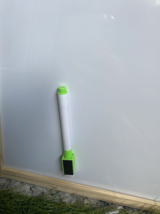 Дървена магнитна дъска със сметало, часовник и комплект букви и цифри