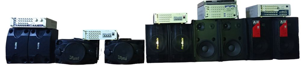 Комплект для Караоке колонки и усилитель mad in  Корея, сост. хорошее