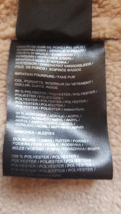 Geaca din piele imblanita OAKWOOD France _ NOUA_ Palton