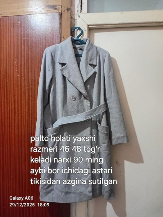 Kuz va bahorni salqin kunlariga palto