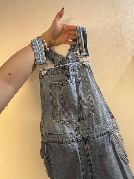 Salopeta denim pantaloni lungi