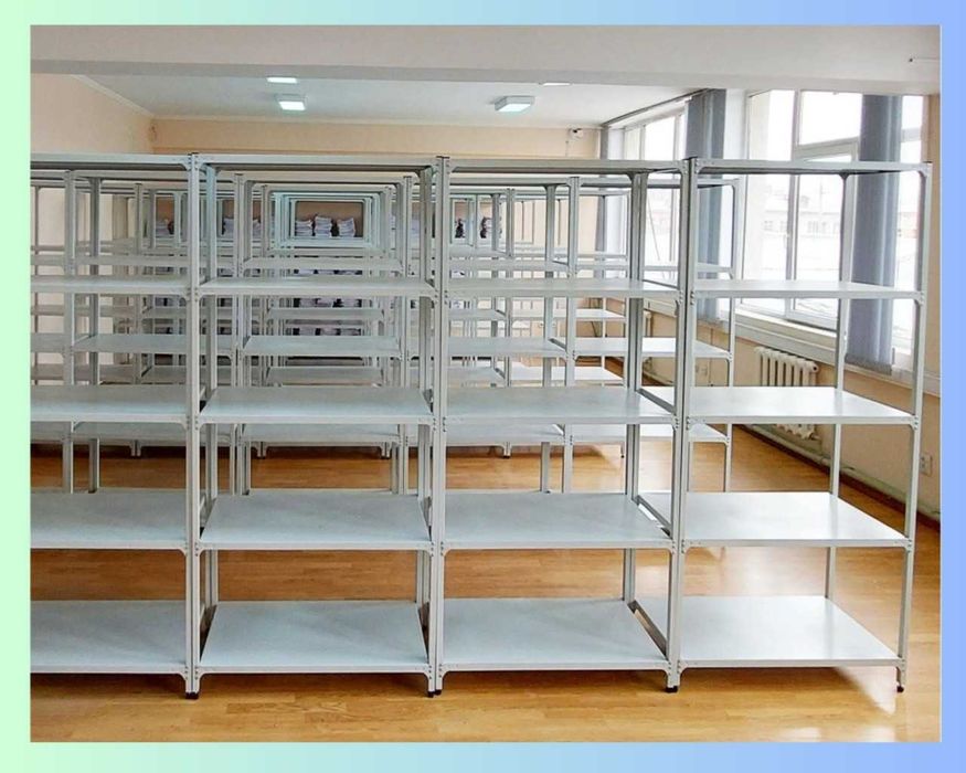 Polkaly stellaj, arxiv tokchasi Акция, метал архивный стеллаж