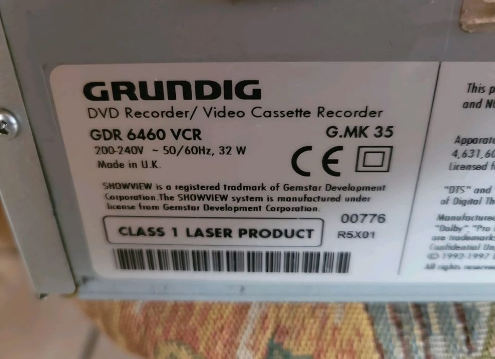 Grundig GDR 6460 VCR – VHS & DVD recorder